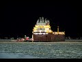Night Ice!  Duluth arrival of the Rt Hon Paul J Martin Tug Action up at Rice&#39;s Point. Dec 30 2021