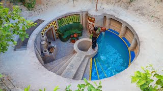 Wilderness Living! Build  The Greatness  Underground Dynasty House And Mini  Pool