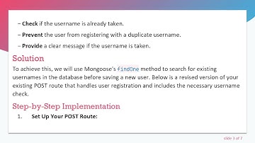 How to Check if a Username Already Exists in Your MongoDB Database