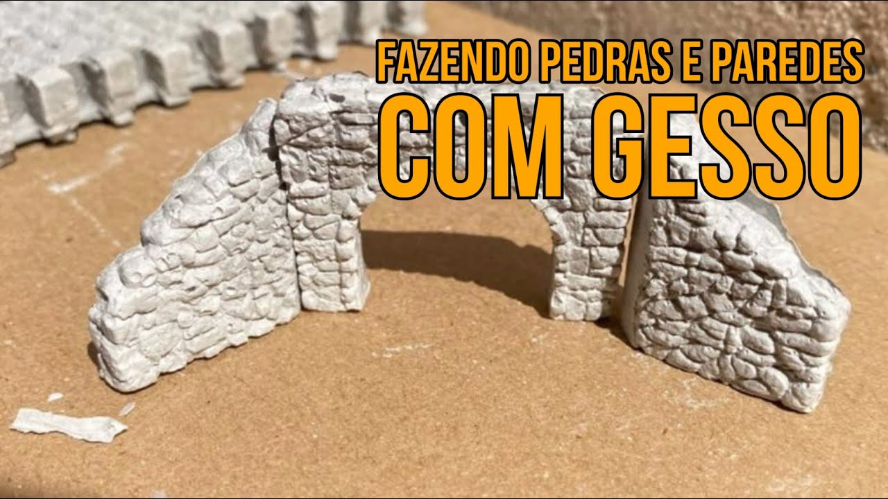 PEDRAS : Como fazer Pedras de gesso p/ maquete ( passo a passo )