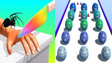 Satisfying Mobile Game ASMR Slicing Gameplay VS Ball Merge 2048 New Update Levels Pro Gaming