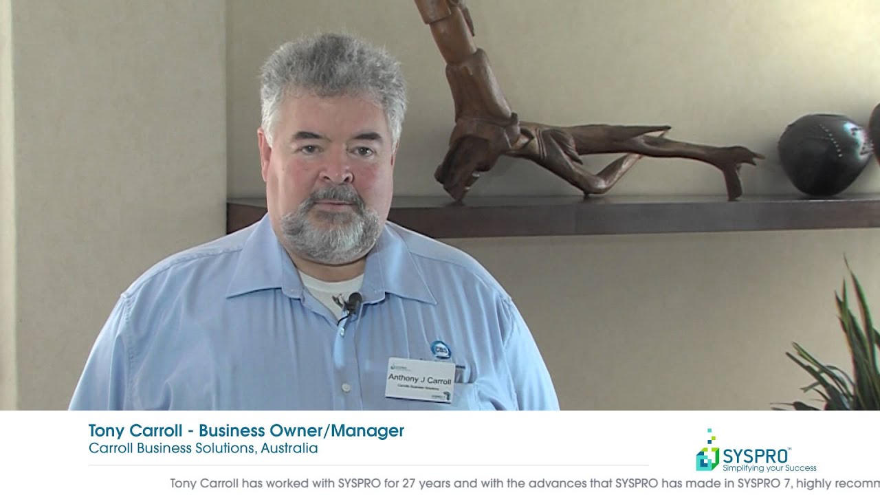 SYSPRO 7 - Caroll Business Solutions Testimonial