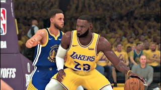 NBA 2K20 Gameplay - Golden State Warriors vs Los Angeles Lakers – Playoffs (12 Min Quarters) PS4