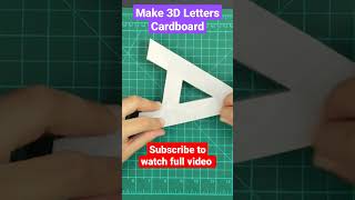 Make 3D Letters Cardboard