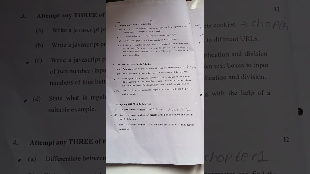 Client side Scripting | css | 22519 |msbte question solve paper #shorts #css