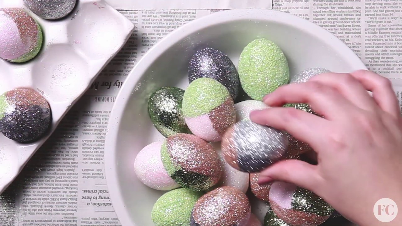 Glitter Easter Eggs - YouTube