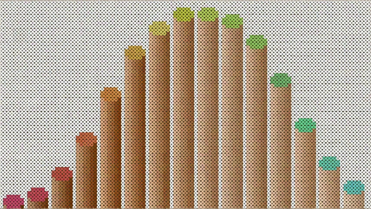 Relaxing animation with soothing music - 'Rising Columns' (long version without hands)