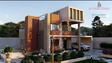 Modern bungalow Exterior Walkthrough | Lumion 12 | Day To Night Timelapse Animation Video|4k Quality