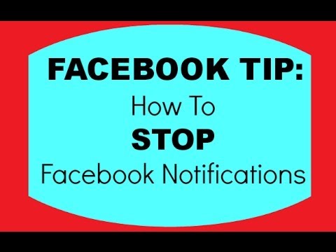 How to Stop Notifications on Facebook - Stop Facebook Notifications Tutorial