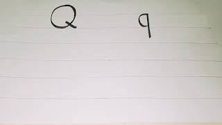 ابسط طريقة لتعليم الطفل حرف How to write letter q