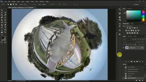 How to Create A tiny 360 planet effect - Photoshop cc manipulation - from phone