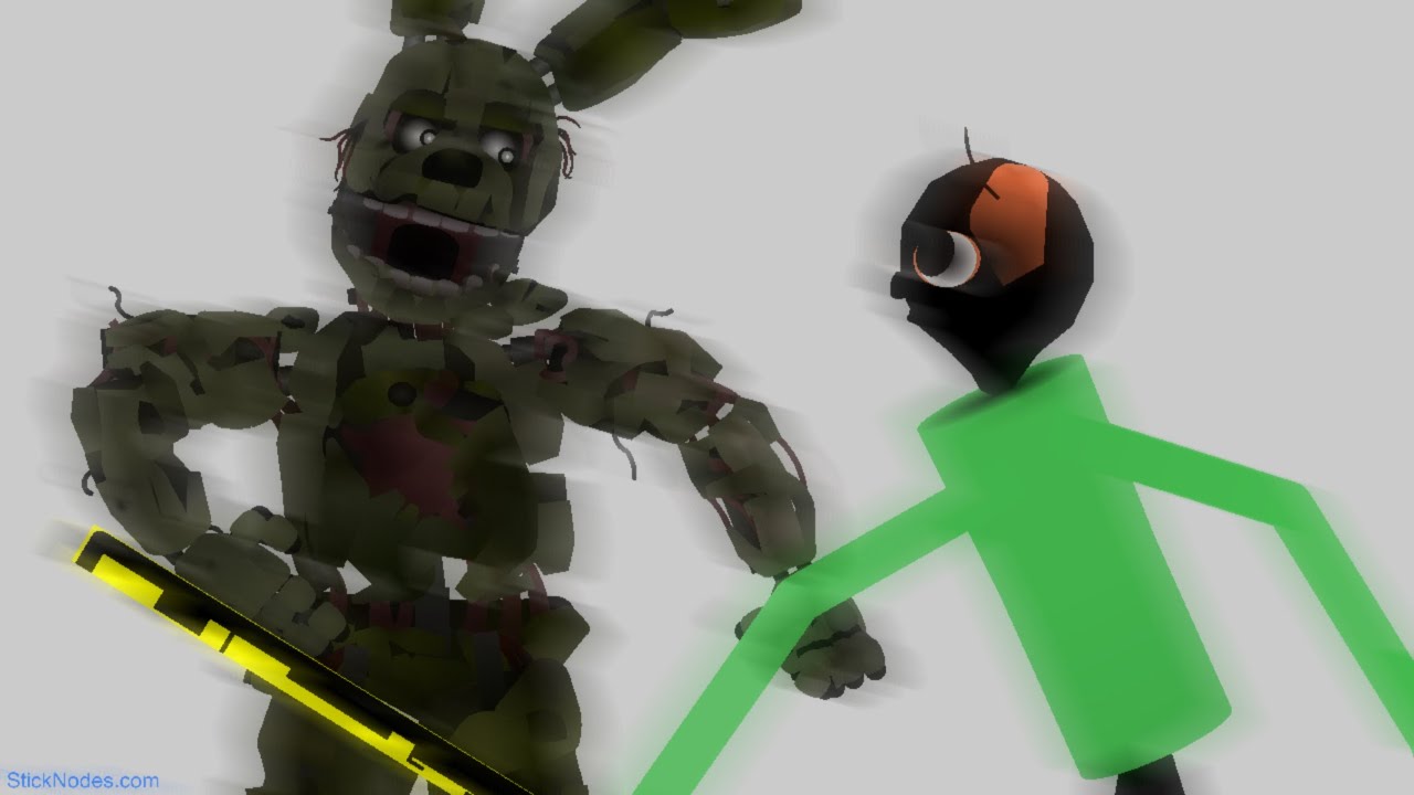 Bal_rat vs William Afton (Springtrap) | Baldi horror mod vs FNAF | Stick nodes | Sneak Peeks 