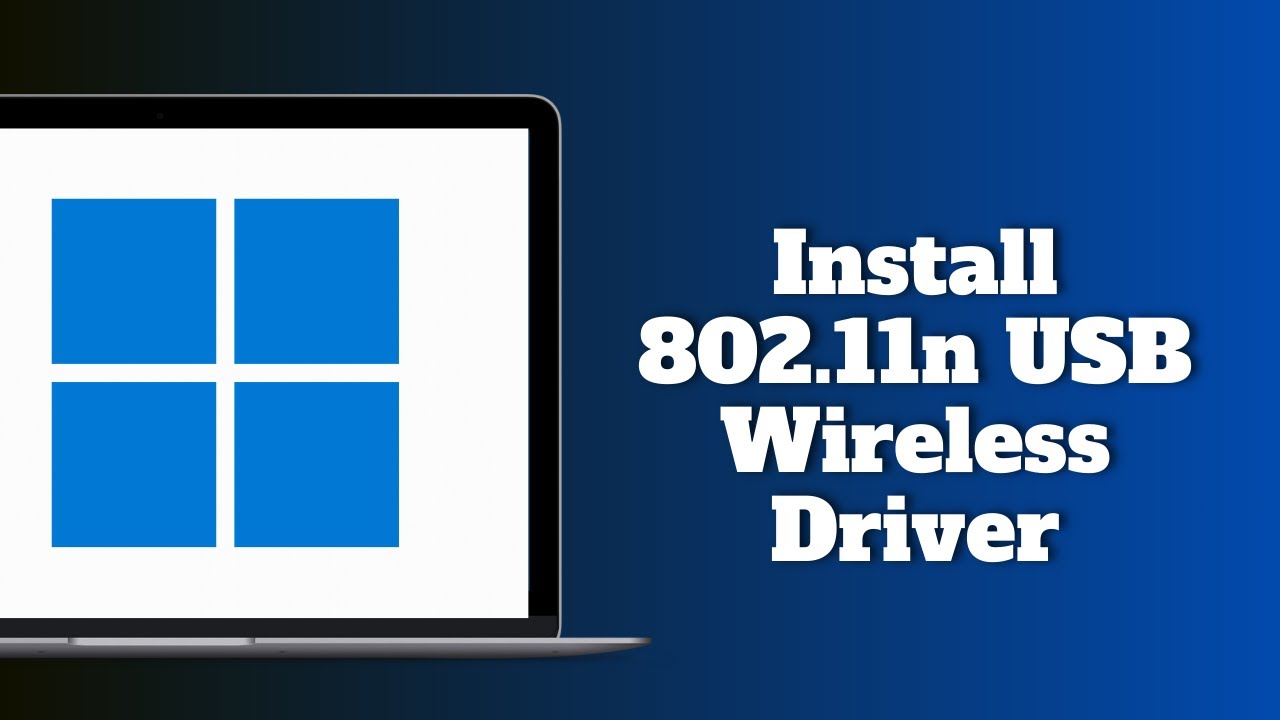 How to Install 802.11n USB Wireless Driver - YouTube