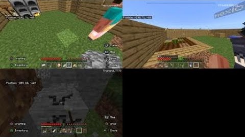 3 Player Splitscreen - Minecraft