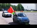 Большой автопробег "За Беларусь!" объединил Могилёв и Шклов. Панорама