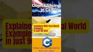 Object Slicing in C++ Explained in 90 secs! 😱 #cplusplus #codeprep #softwareengineering #coding