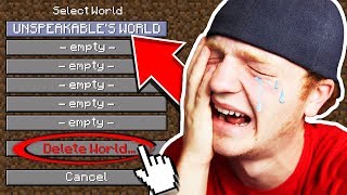 I LOST MY MINECRAFT WORLD!