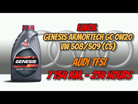 Lukoil Genesis Armortech GC 0w20 (из Audi TFSi, 7 154 км., 214 моточасов).