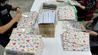 Making Note Book in Korea Factory. Process of Making Note Book.