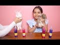 تحدي أرانبنا يختاروا مكونات السلايم !!! Our rabbits Pick Our Slime Ingredients Challenge !!!