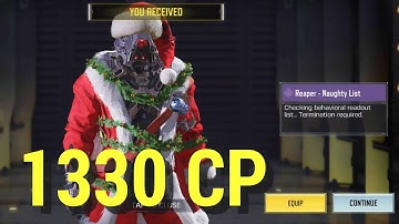 1330 CP | Reaper - Naughty List | Crueltide Draw Call of Duty Mobile