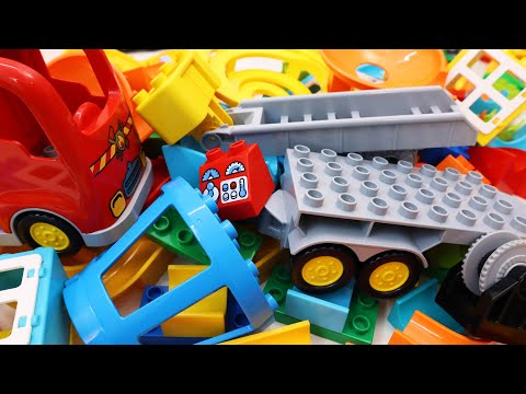 Fire Truck Marble Run Race ASMR Building Blocks Train & Winding Track