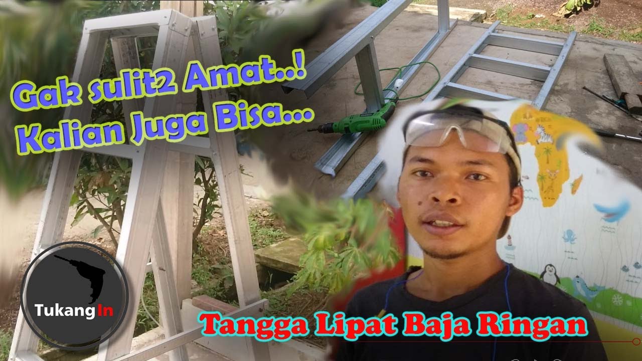 Membuat Tangga Lipat  Dengan Baja  Ringan  YouTube