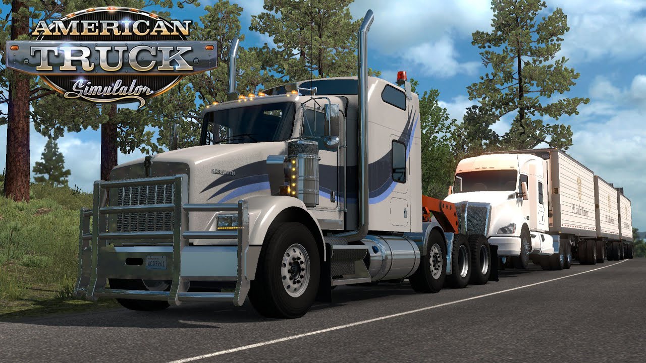 American Truck Simulator tow truck - YouTube