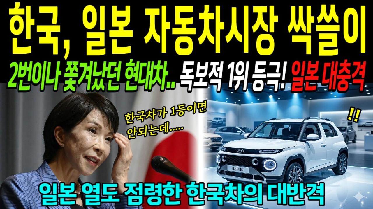 [해외감동사연] 일본에서 2번이나 쫓겨난 현대차.. 일본차 자존심 완전히 뭉개버리고 일본에서 1위 탈환