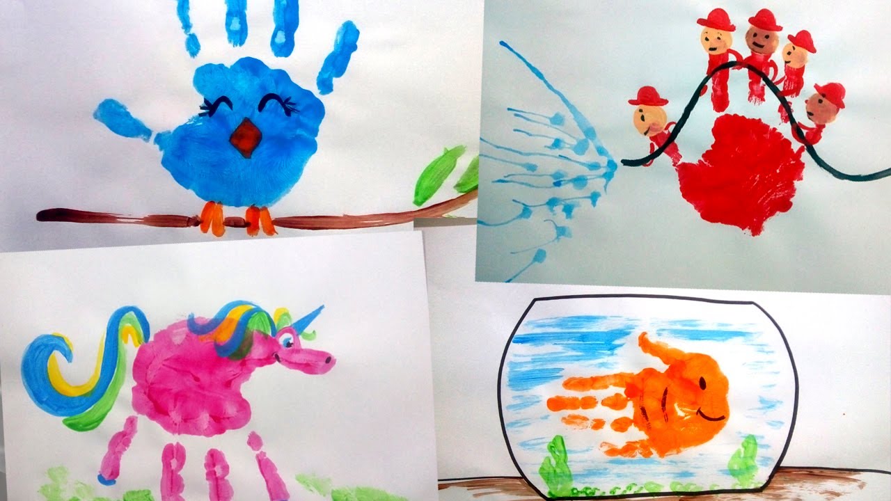 Ideias De Pintura A Mao Para Criancas Artesanato Para Crianças: