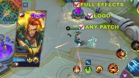 NEW! SCRIPT SKIN CLAUDE MECHA DRAGON EPIC SKIN  | FULL EFFECT NO BAN MOBILE LEGENDS