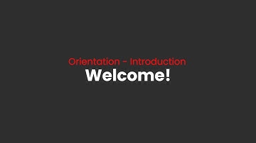 Student Orientation - Introduction