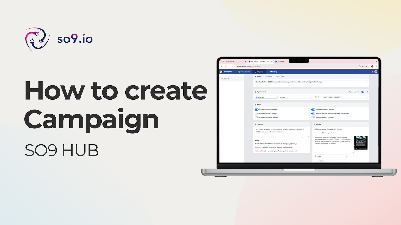 So9 Module How to create Automated Campaign | SO9 Hub - YouTube
