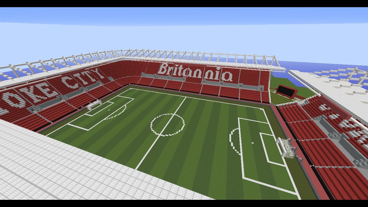 Minecraft Megabuild Britannia Stadium Stoke City Fc Youtube