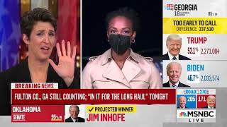 MSNBC: 5 People still scanning ballots at State Farm Arena, GA