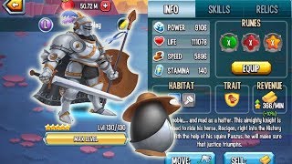 Monster Legends - Quixote Level 130 Vs King Daeron Queen Luthien Review Combat