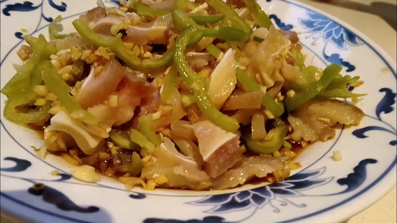 how to make pork ear salad Chinese style recipe YouTube