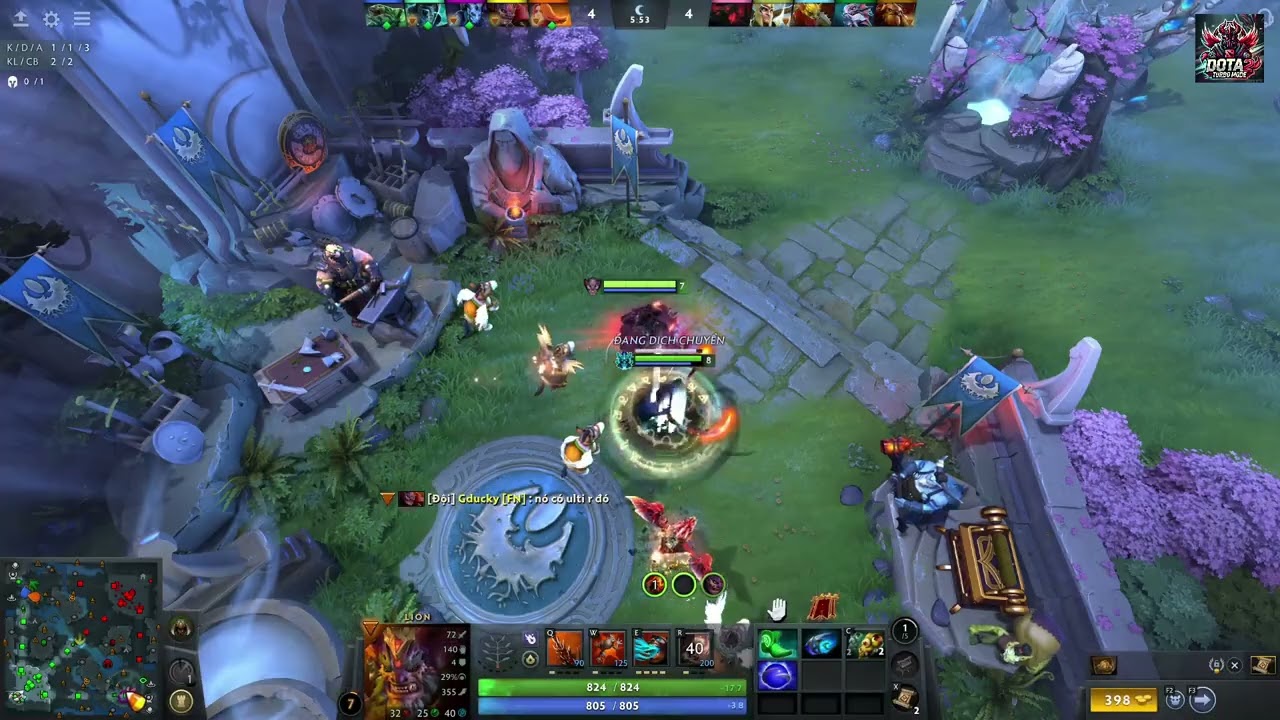 [Lion-23] Lion + Riki [Safelane] vs Bounty Hunter + Shadow Friend 