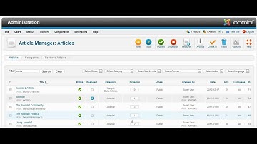 Joomla 2.5 Tutorial - How To Make An Article Featured