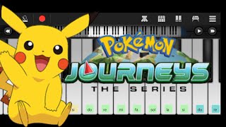 Pokemon journeys theme - The Journey's Starts today (easy piano tutorial)