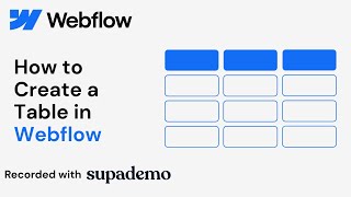 How to Create a Table in Webflow