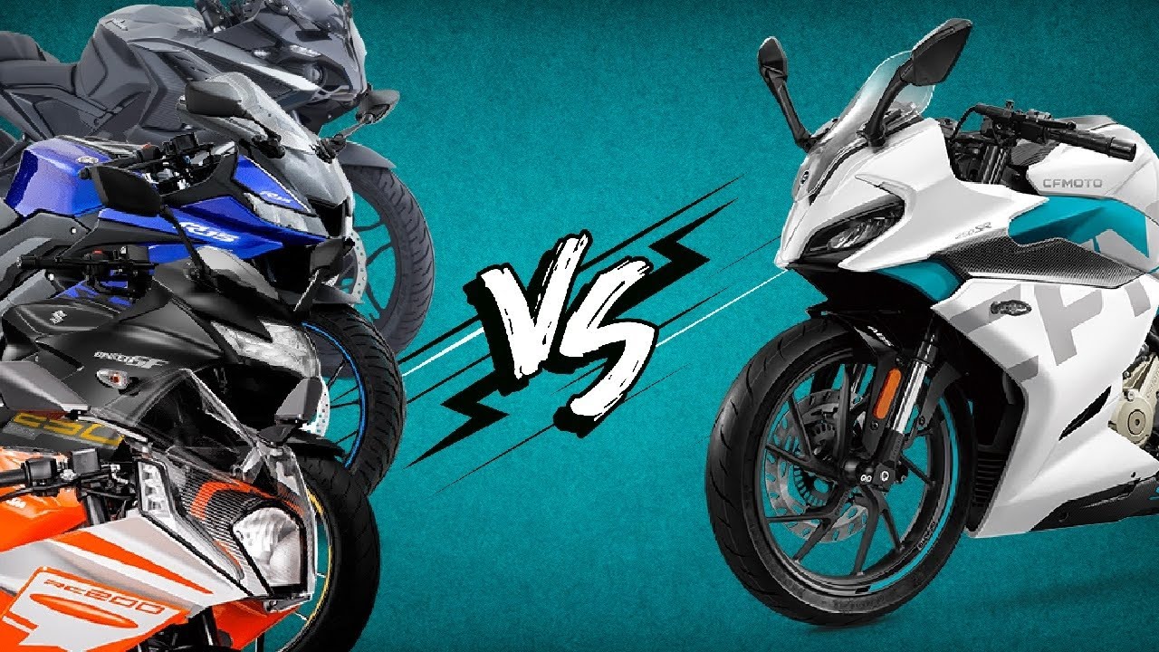 CFMOTO 250SR VS GIXXER SF 250 VS KTM RC 200 VS PULSAR RS 200 VS R15 V3 ...