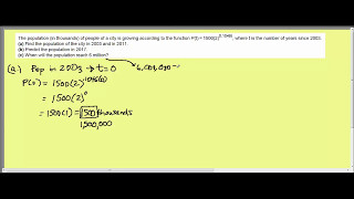 Applications of Exponentials- Population