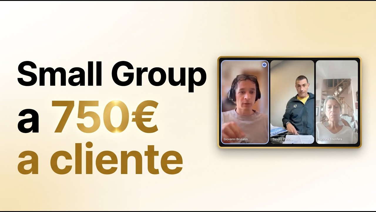 Come vendere Percorsi Small Group Premium