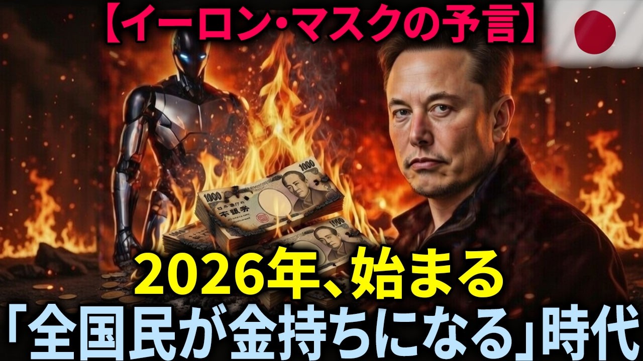【衝撃】イーロン・マスクの予言：「全人類、生まれた時から富裕層になる」…始まる通貨システムの崩壊と資産の再構築