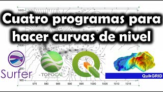[Topography] Comparing 4 programs for making contour lines
