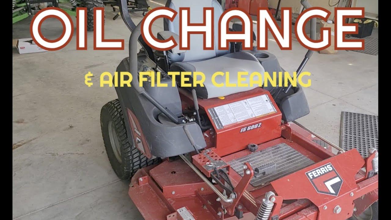 Ferris IS 600z (ZERO TURN MOWER) Oil Change and Air Filter Cleaning (EASY DIY) YouTube