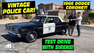 Vintage Police Car - 1966 Dodge Coronet! RIDE ALONG!