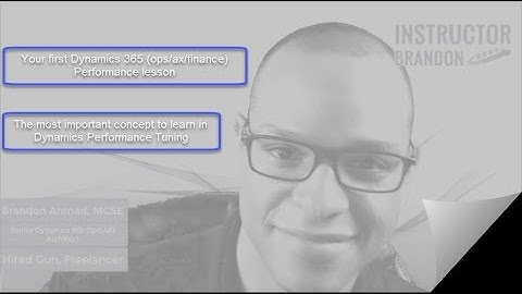 Your first Dynamics 365/AX Performance Tuning Lesson