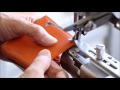 【革職人 LEATHER FACTORY】革財布・ボックスコインケースの仕上げミシン